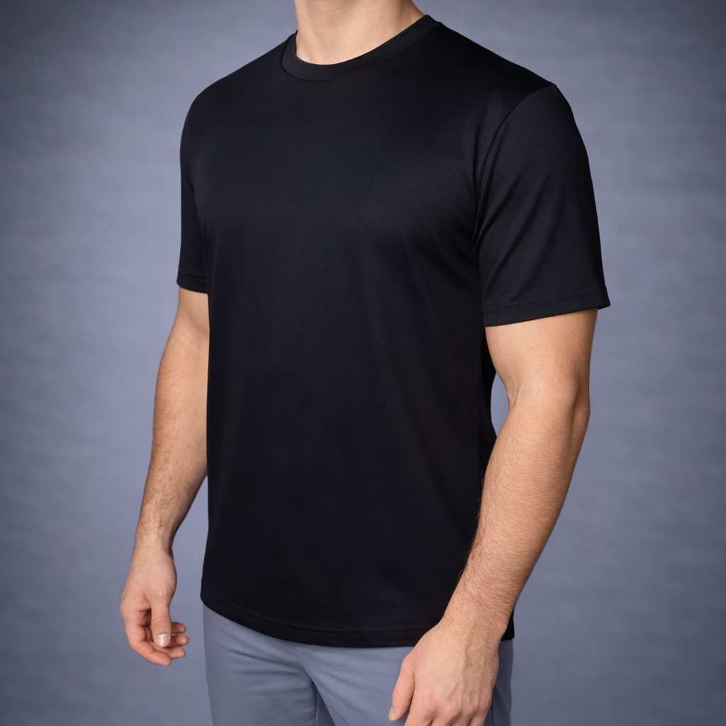 Mercerized Gloss T-Shirt - Black