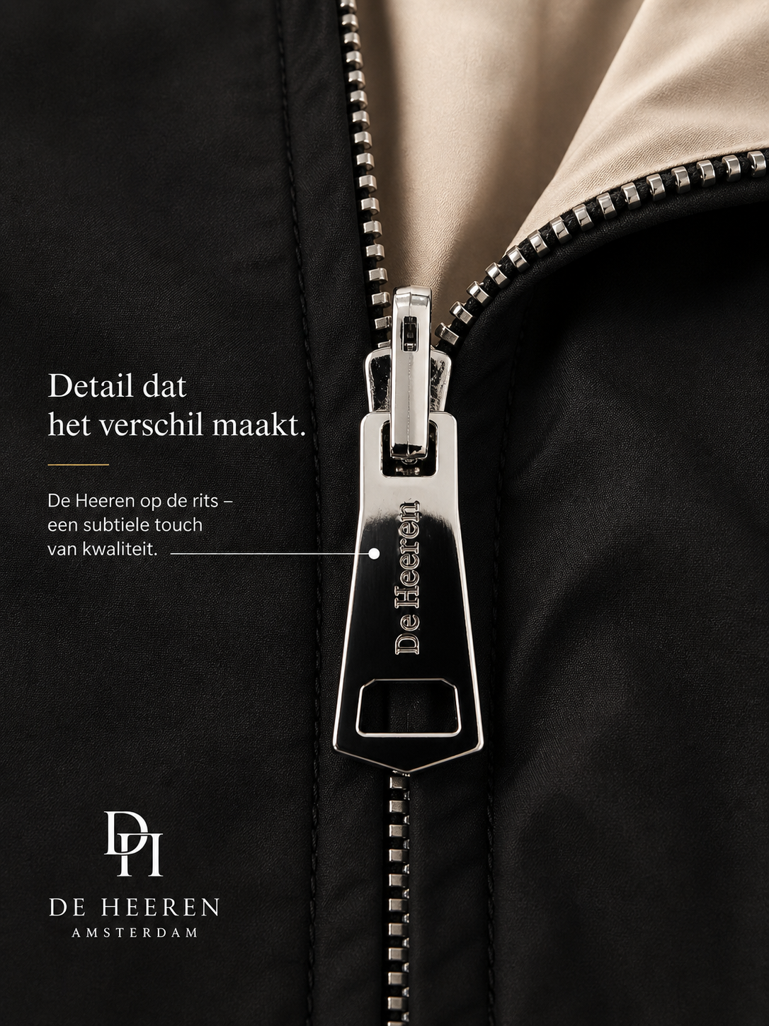 Dubbelzijdige lente jas - Zwart