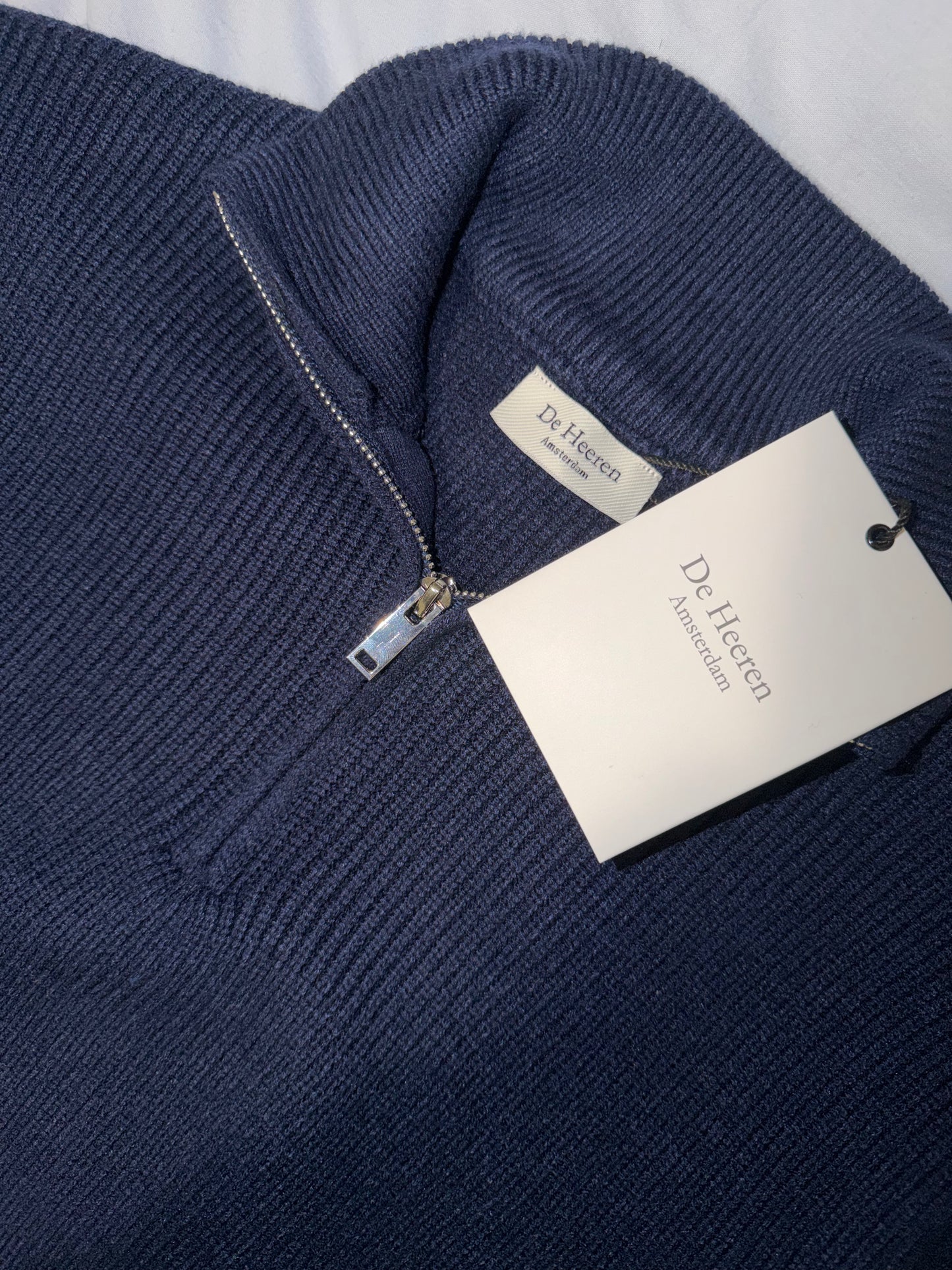 Quarter Zip - Marine blauw