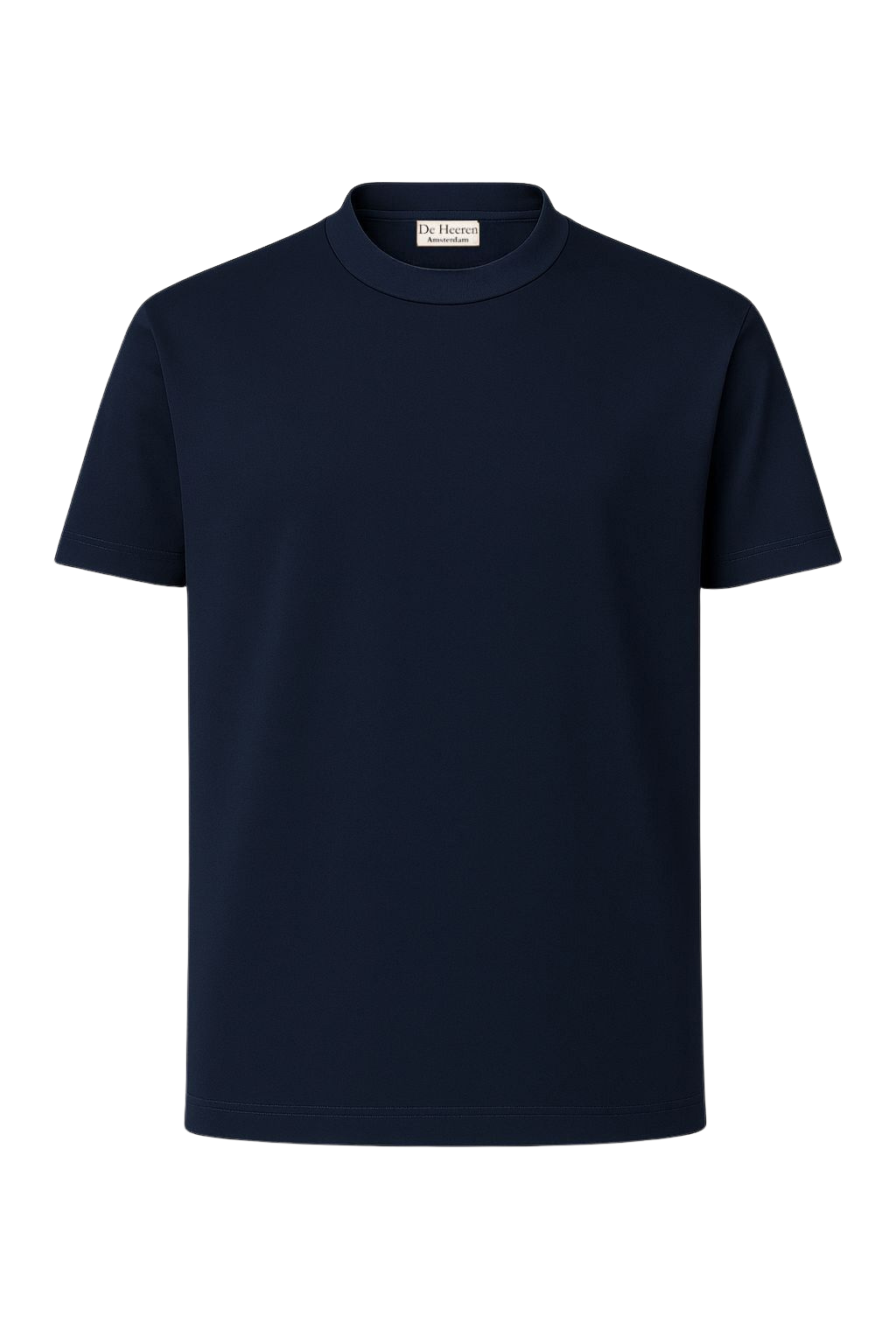 Mercerized Glans T-Shirt - Marine blauw