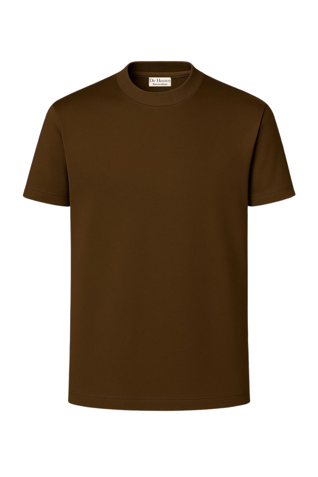 Mercerized Glans T-Shirt - Bruin