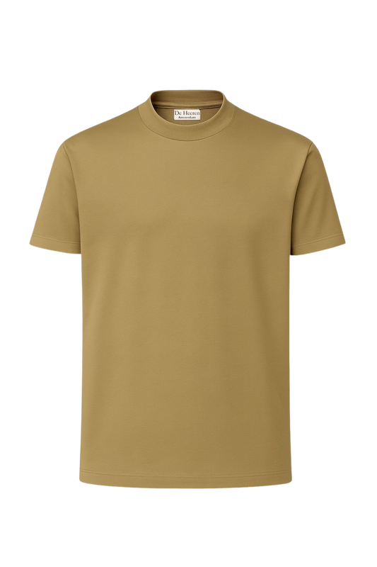 Mercerized Glans T-Shirt - Olijf groen
