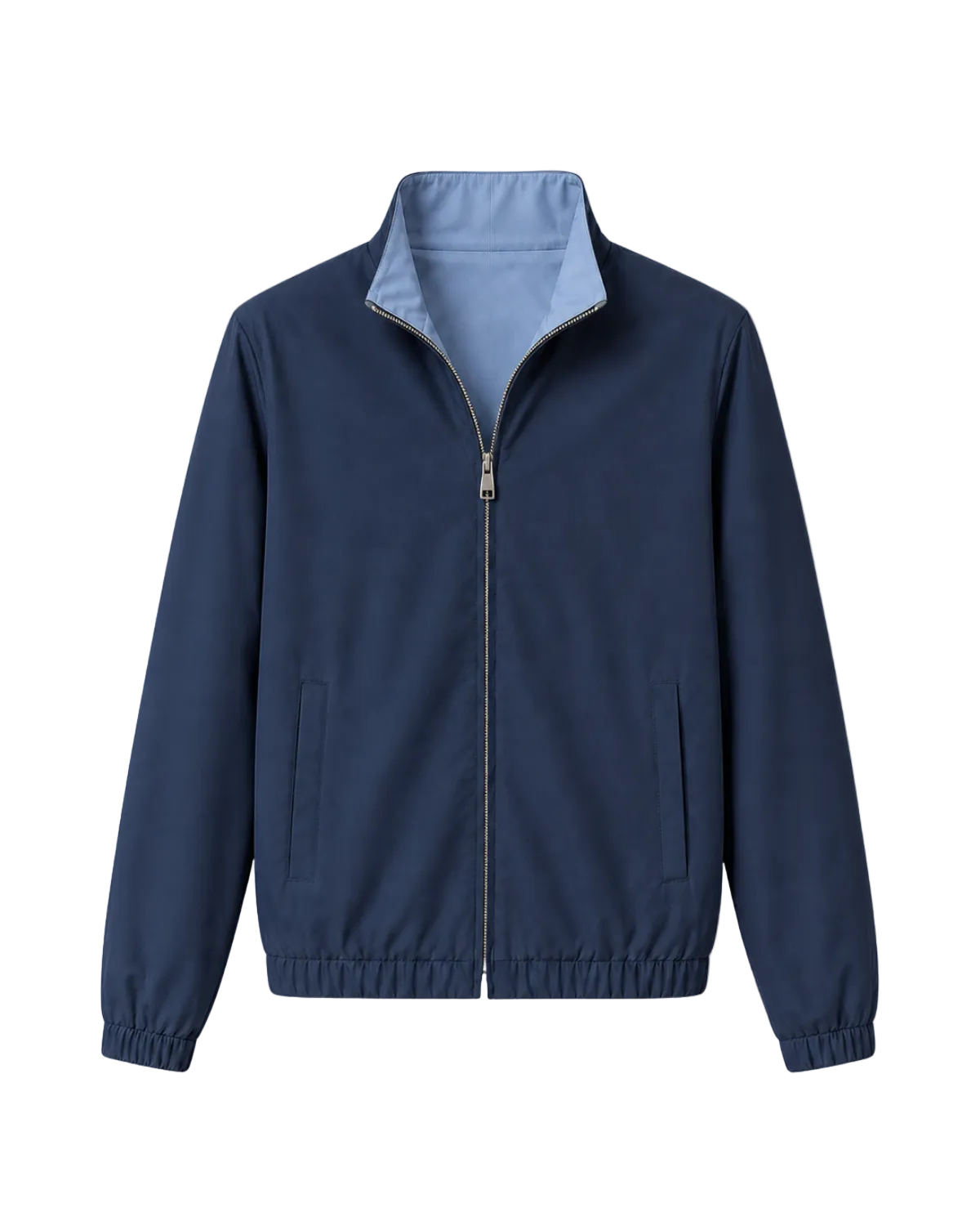 Dubbelzijdige lente jas - Marine blauw