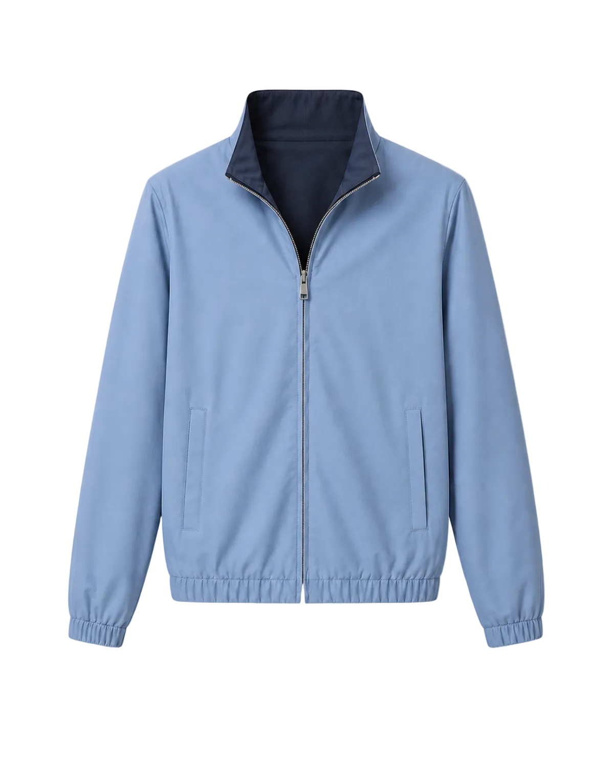 Dubbelzijdige lente jas - Marine blauw
