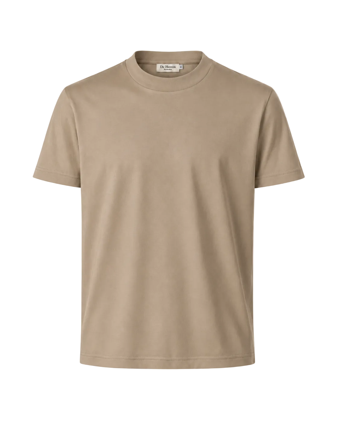 Dubbel Mercerized Glans T-shirt - Donker Beige