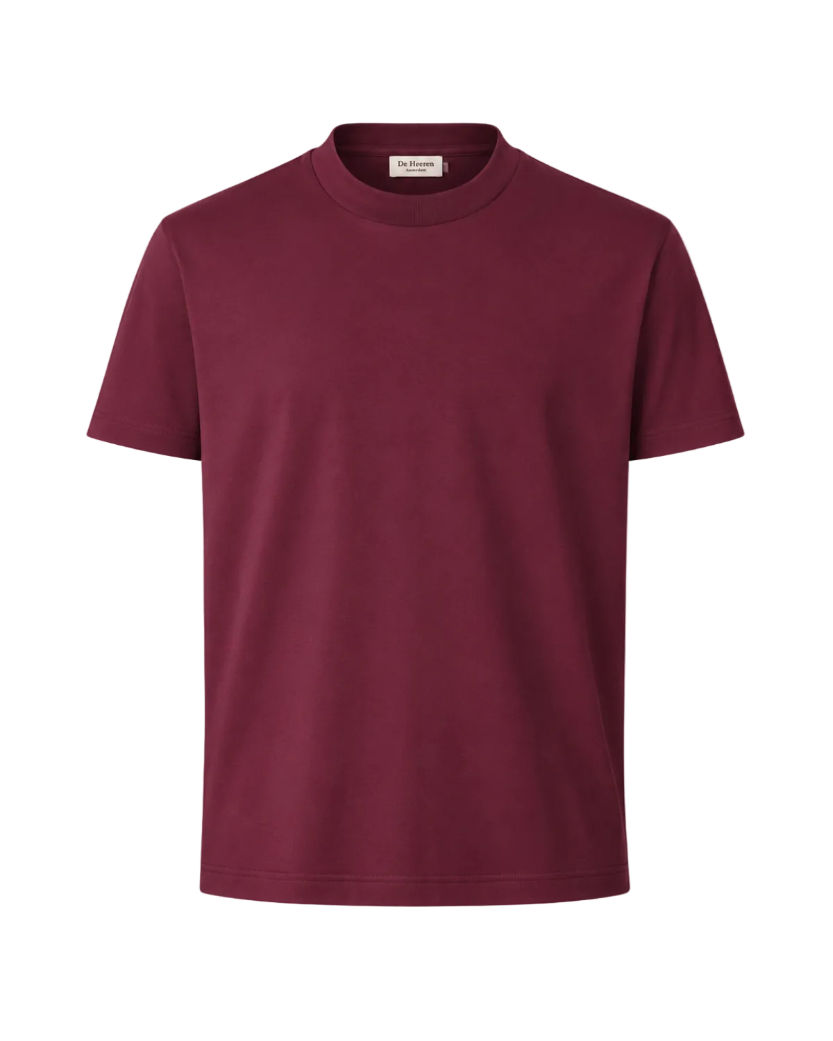 Dubbel Mercerized Glans T-shirt - Burgundy
