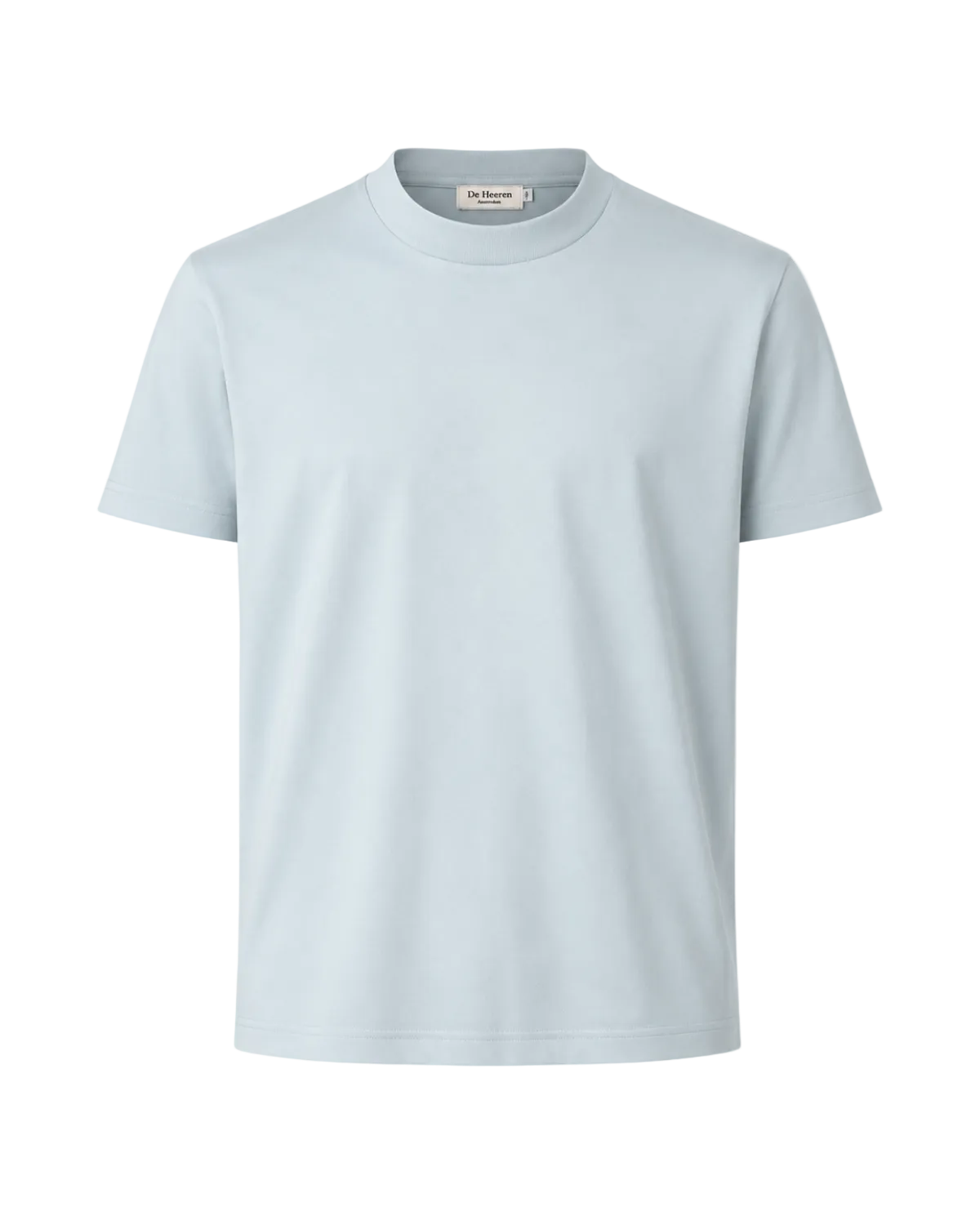 Dubbel Mercerized Glans T-Shirt - Lichtblauw