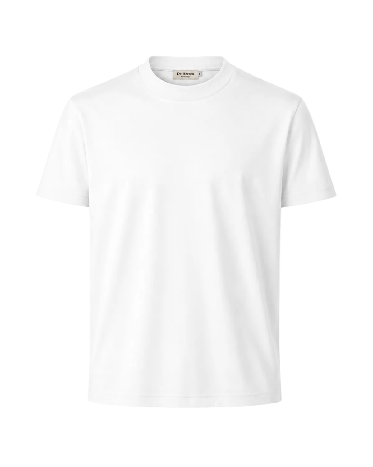 Dubbel Mercerized Glans T-Shirt - Wit