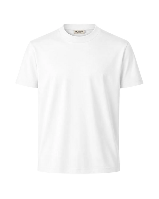 Merzerisiertes Glanz-T-Shirt – Weiß