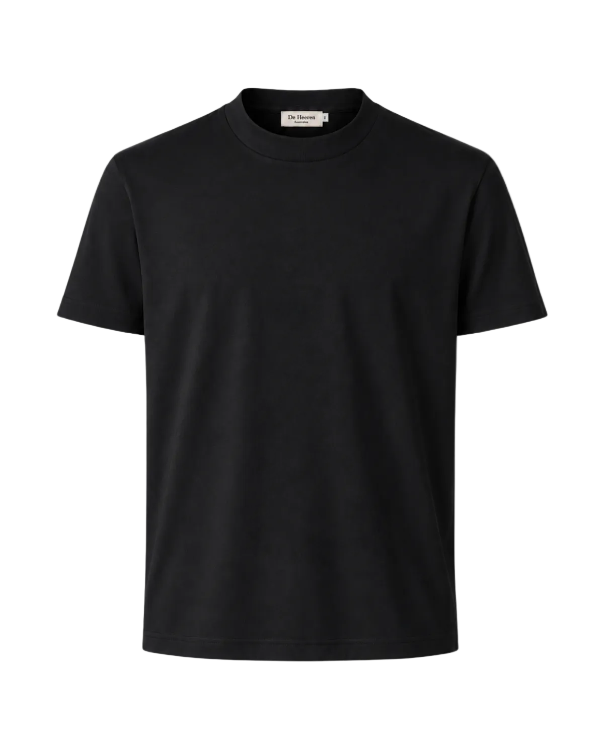 Mercerisiertes Glanz-T-Shirt – Schwarz