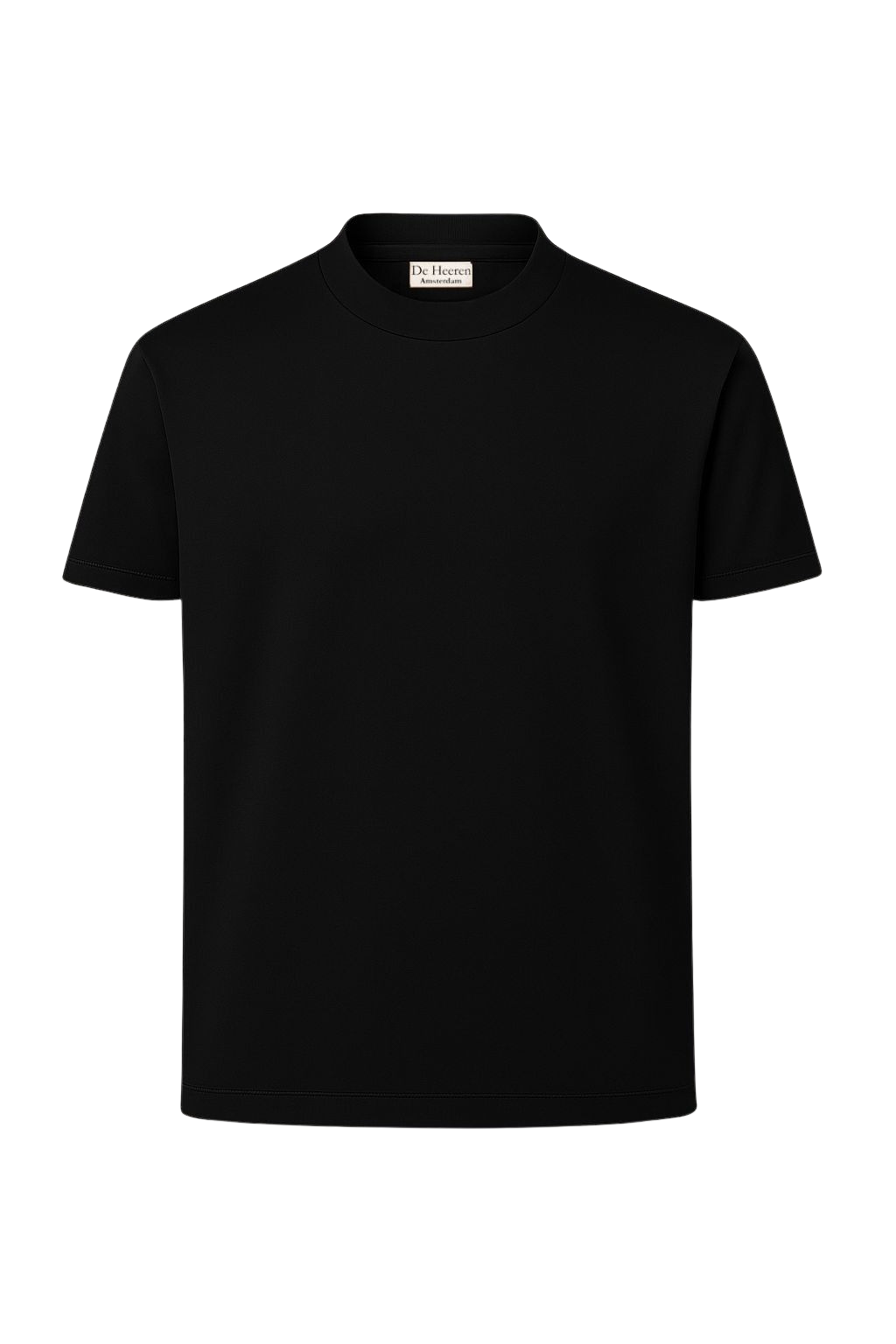 Mercerized Glans T-Shirt - Zwart